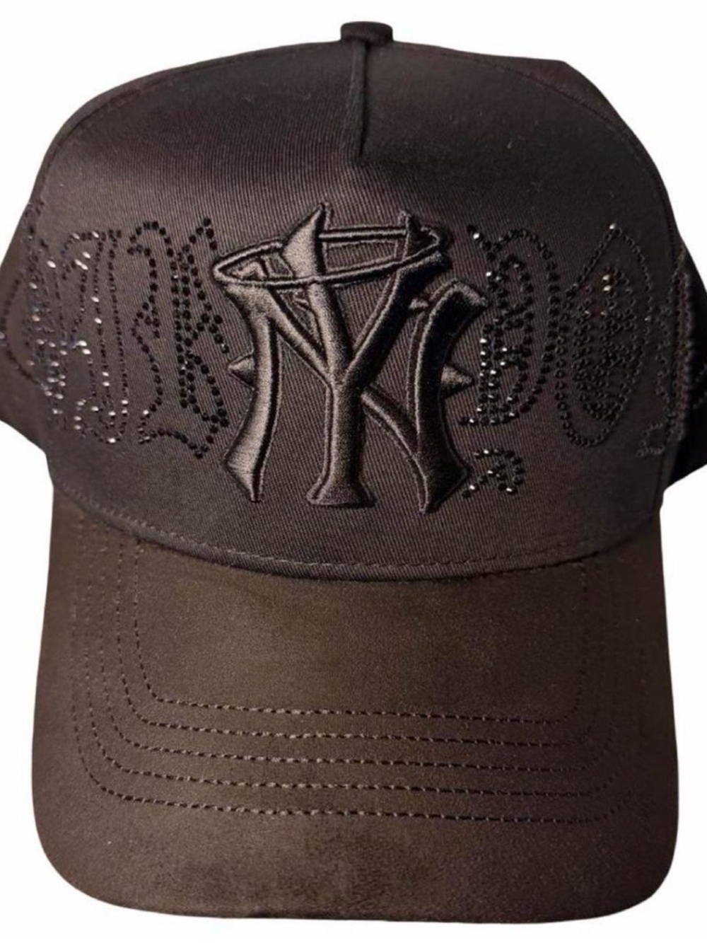New York Yankee Studded Black Baseball Cap with Embroidered Logo ‘31’ Thirtyone - Picture 1 of 3